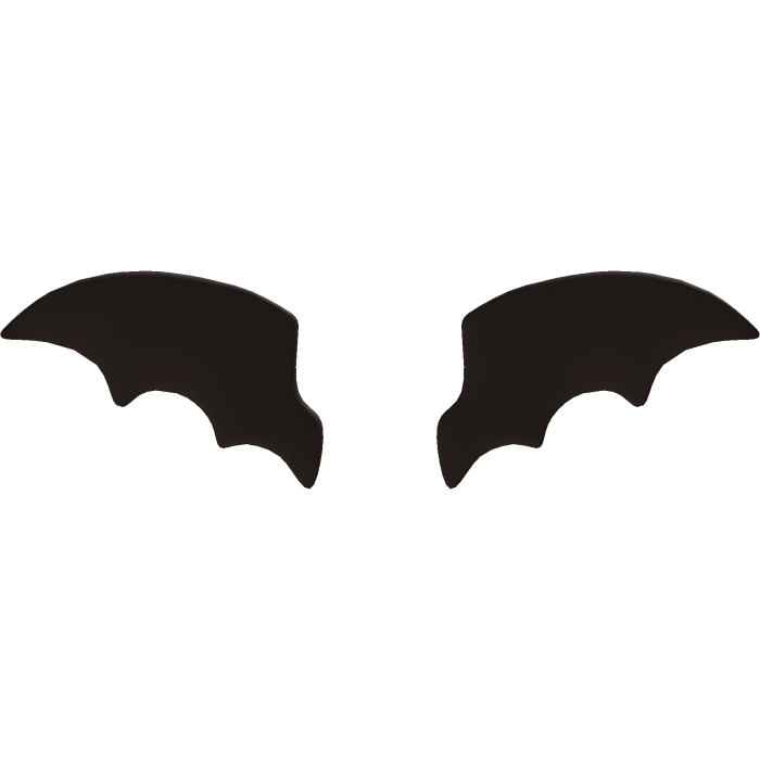 ♡ mini gloomy dark brown bat kitty wings