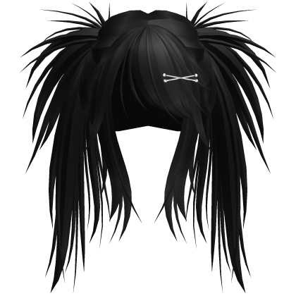 Messy Emo Spikey Pigtails w/ Metallic Accessories Roblox item