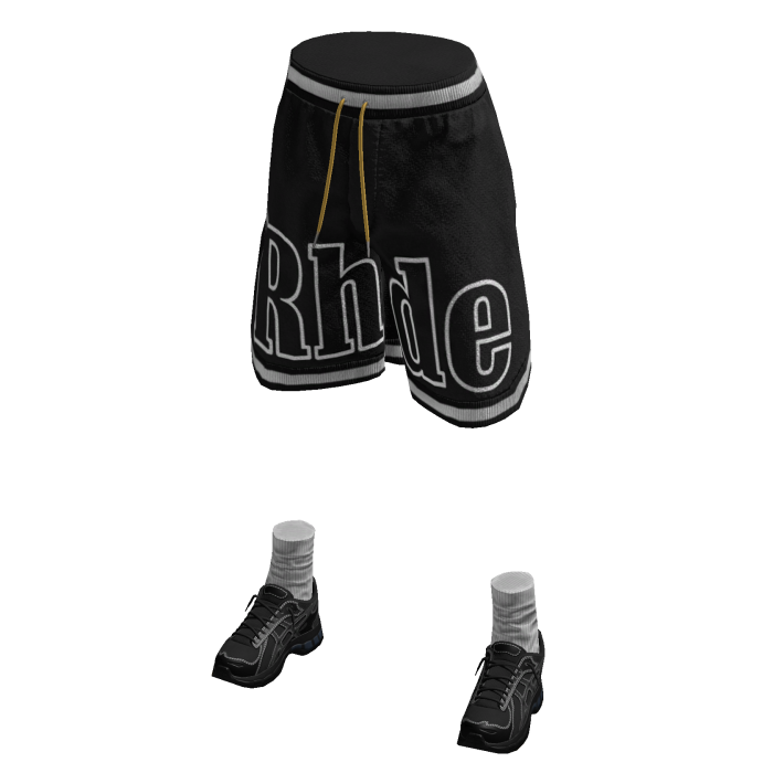 Black Rude Shorts W/ Sics Runners