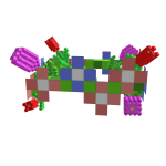 8-Bit flowers wreath