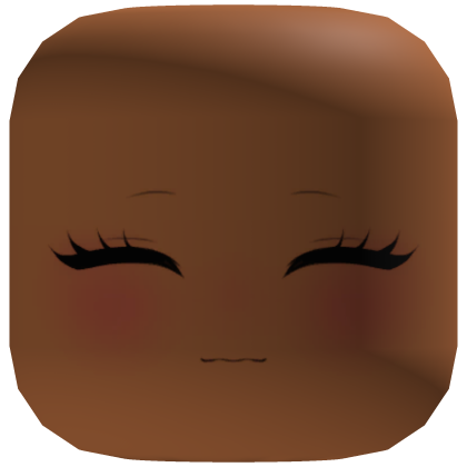 Cute Chibi Blush Face Mask Brown Skin Roblox item