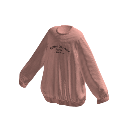 Peace Eiffel Tower Oversized Cozy Sweater thumbnail