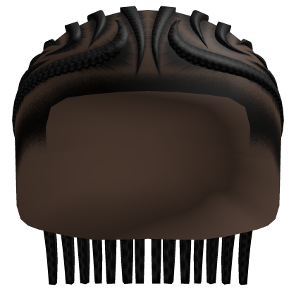 Swirl Cornrows Braids [Black] Roblox item
