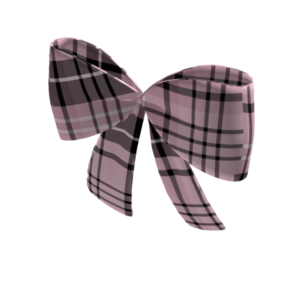 Pink Plaid Bow for Korblox