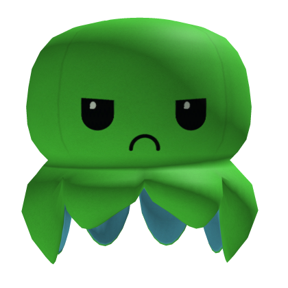 Grumpy Green Octopus Hat