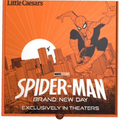 Spiderman Caesars Pizza box