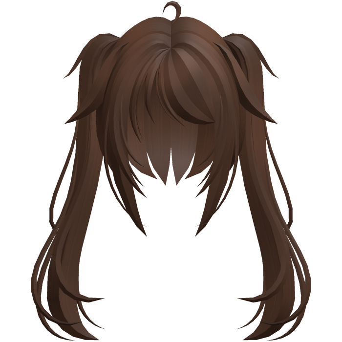 moe vkei emo messy ponytails w tufts brown