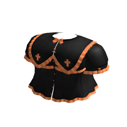 ♡ cute halloween nurse shirt in orange & black