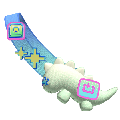🦕 Retro arcade green rgb gamer button dino bag  Roblox item