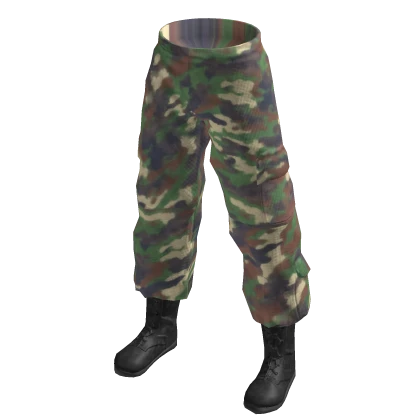 Soldier Army Camo Pants w/ Boots - Forest | Roblox Item