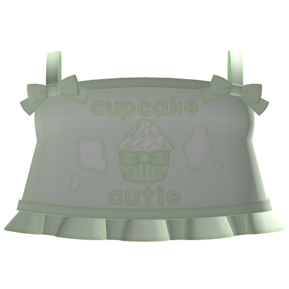 green cupcake cutie ruffle top with bows