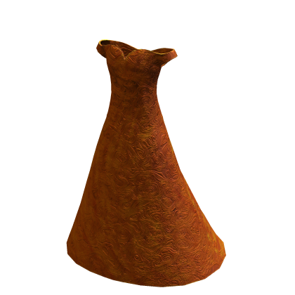Orange Rose Flowers Gala Dress thumbnail