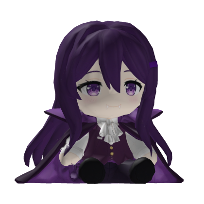 Shy Purple Vampire Girl Plush (R) Waist