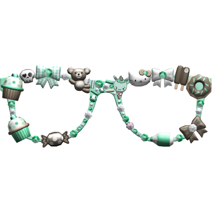 Minty Decora Harajuku Gyaru Charm Glasses thumbnail