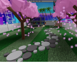 vaporwave vibe and hangout area