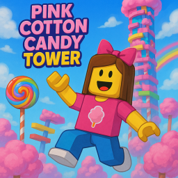 Pink Cotton Candy Tower Obby 🍭🌈