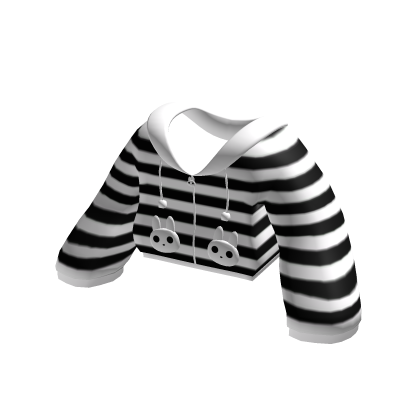 black and white striped bunny jacket