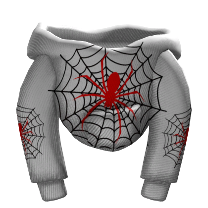 White Designer Spider Web female Hoodie Roblox item