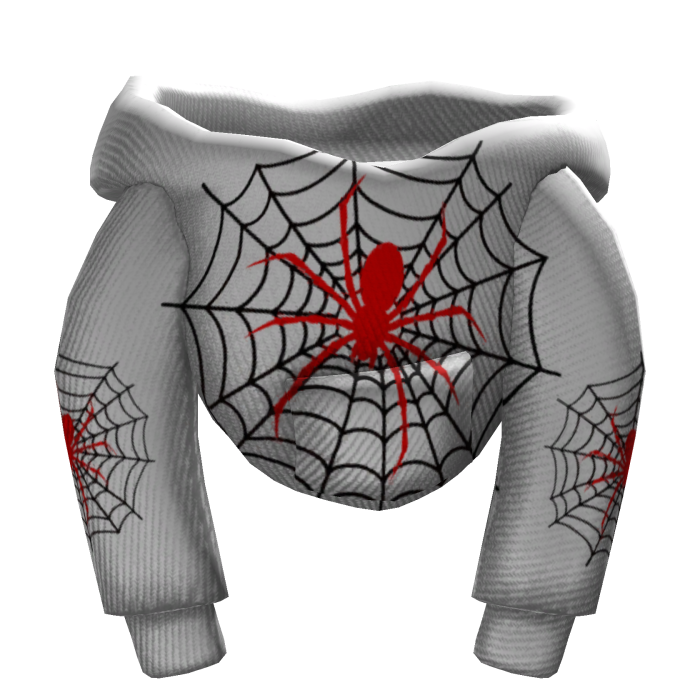 White Designer Spider Web female Hoodie