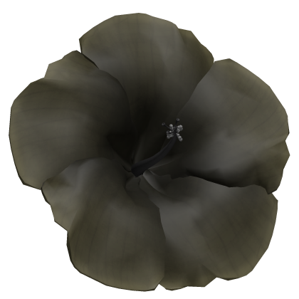 Black Summer Hibiscus Hair Flower Roblox item