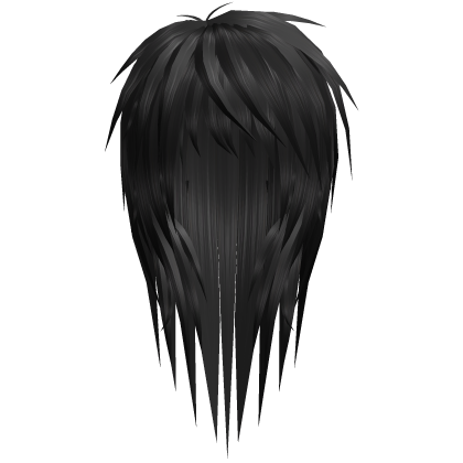 spiky hair emo moe vkei in black  Roblox item