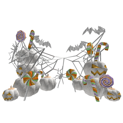 White Halloween Pumpkin Bat Spider Web Candy Roblox item