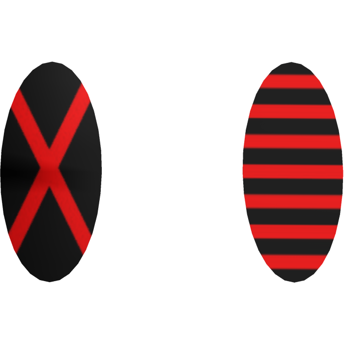 niche mix match striped red moe eyes - contacts 