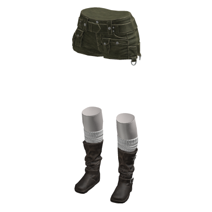 Pocket Shorts with Socks (Olive)