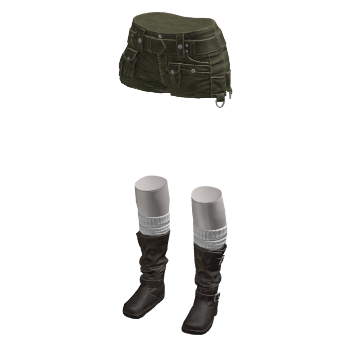 Pocket Shorts with Socks (Olive)