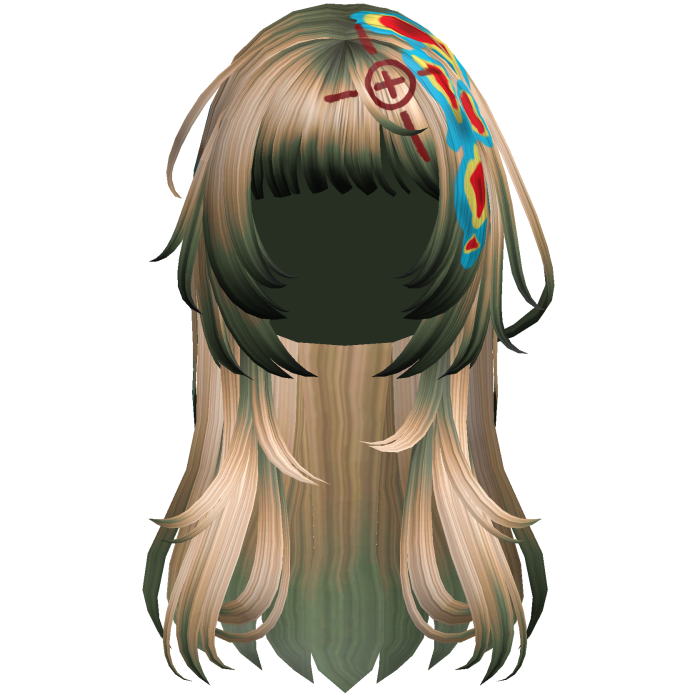 Green Heatwave Crosshair Punk Flowy Girl Hair