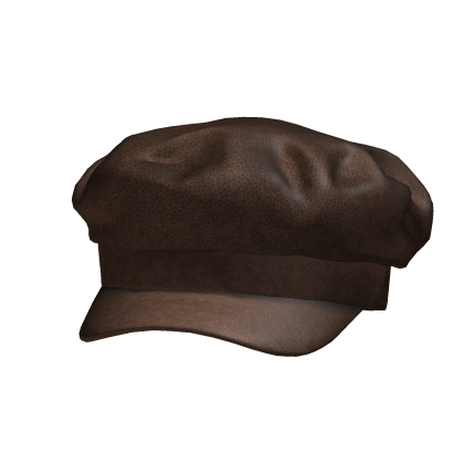 Brown Leather Beret Hat