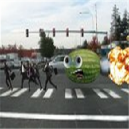 Kamikaze Watermelon chasing ppl Roblox decal