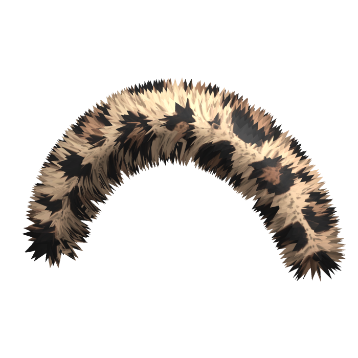 Brown Y2K Gyaru Fluffy Cheetah Fur Headband • DD28