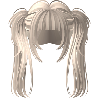 crazy cute messy punk pigtails in beige thumbnail