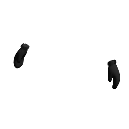 Fur Winter Gloves Black thumbnail