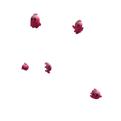 Happy ghosts Group (Cerise Pink) - Non-Glowing