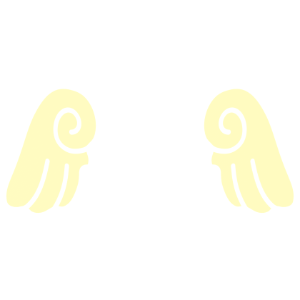 ♡ Cute Chibi Sticker Angel Wings in Yellow
