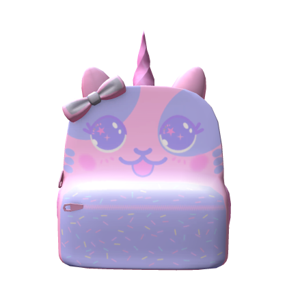 ε♡3 Cotton Candy Unicorn Cat Backpack Roblox item