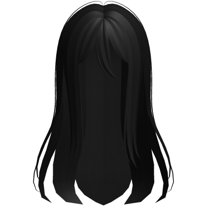kanade long black wispy anime hair Roblox item