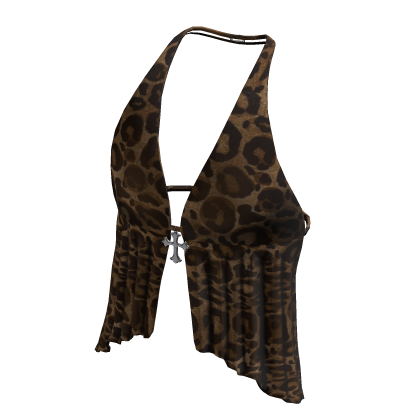 Leopard Halter Top
