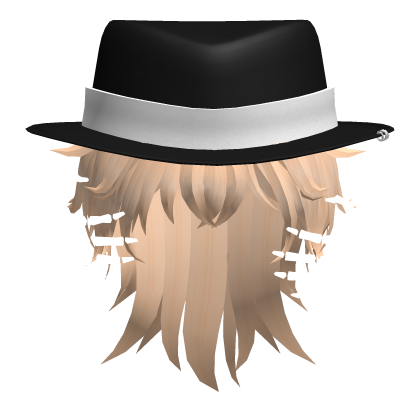 Blonde Messy Wolfcut Hair with skeleton hand thumbnail