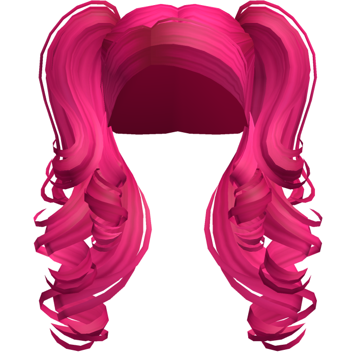 Fluffy Curly Latina Pigtails Hot Pink