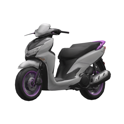 White & Purple Scooter Motorcycle