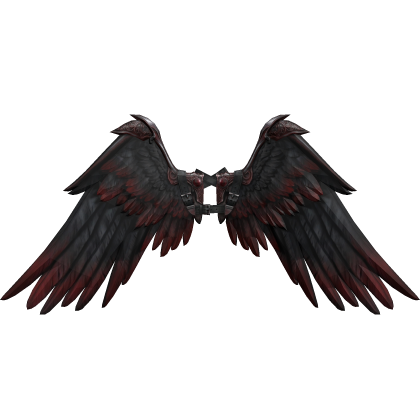 Black and red Icarus wings recoloring add-on Roblox item