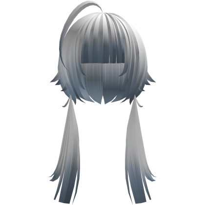 spiky moe emo pigtail with ahoge {white/blue} ᗜ⩊ᗜ 