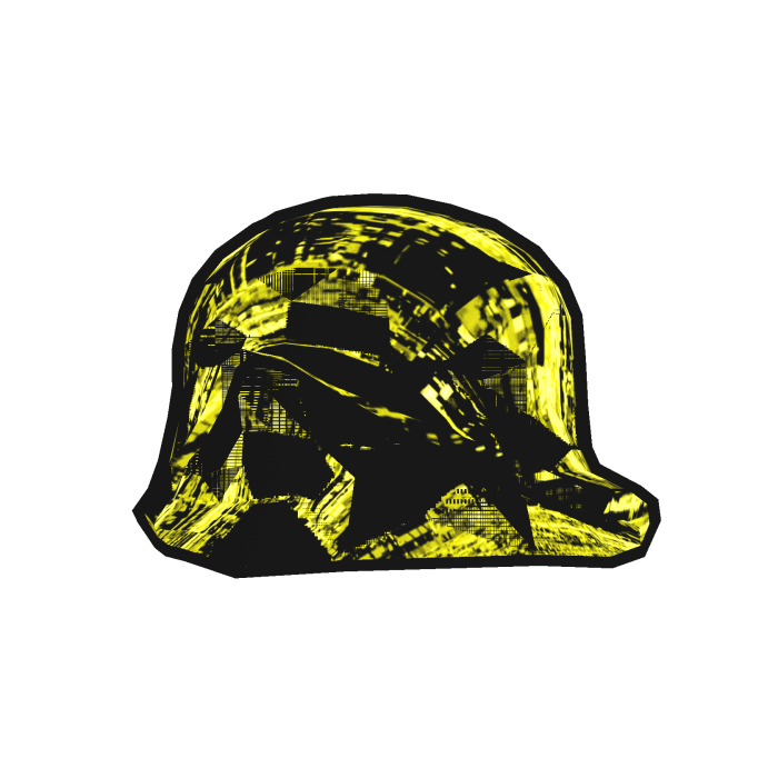 [ANIMATED] Yellow Glitch Shaggy Hair