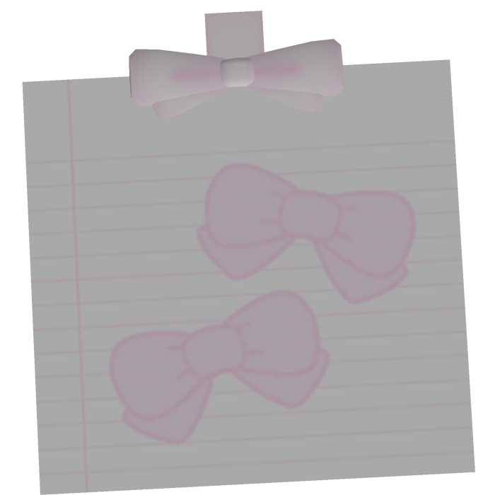  ♡ kawaii pink bow sticky note