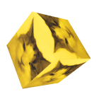 Golden Floating Cat Cube