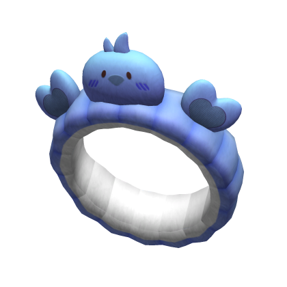 [NEW 🚨] Blue Fluffy Kawaii Duck Makeup Headband Roblox item