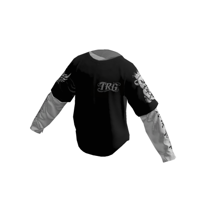 T-Shirt Double Sleeve Black Y2K TRG